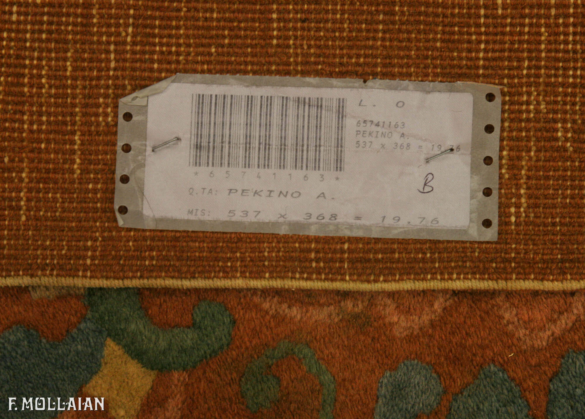 Очень большой старинный китайский пекинский ковер Николя n:65741163